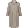Minikleid RAGWEAR "Almu", Damen, Gr. XXL (44), Normalgrößen, grün (olivgrün), 75% Viskose, 25% Leinen, feminin, figurbetont ca. Mitte Oberschenkel, V-Ausschnitt, 3/4-Ärmel eng,mit Knopf normaler Saum mit Druckknöpfen,verstellbar, Kleider, Leichtes...