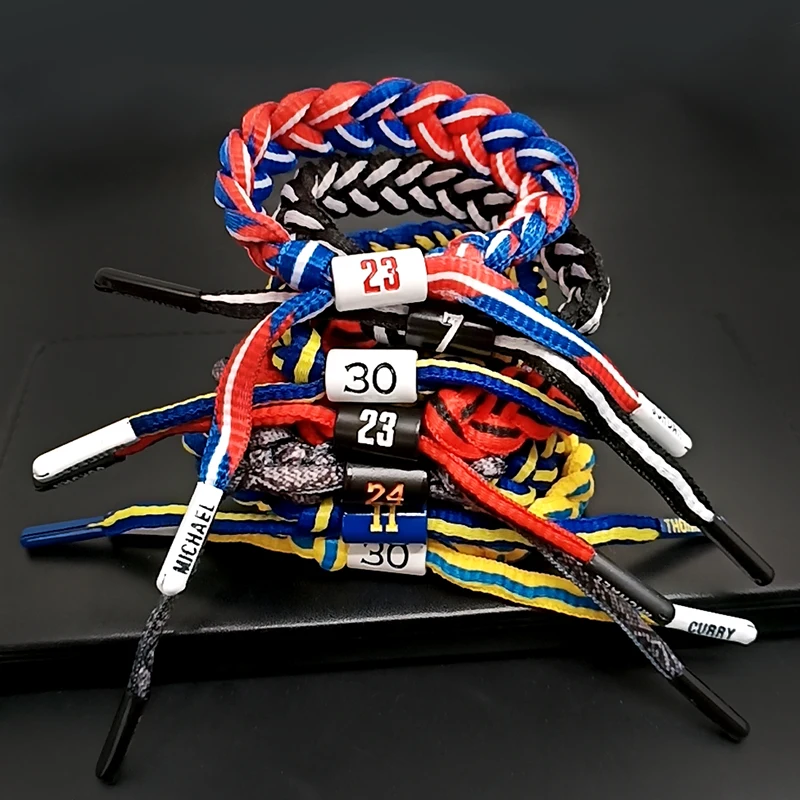 Braided Basketball Bracelet Men Rope Bracelet Sports bracelet homme Football bracelets on hand Gift for Boyfriends and Father