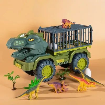 Boys Car Toys Dinosaur Truck Transport Carrier Vehicle Dino Animal Model Tyrannosaurus Rex Truck
