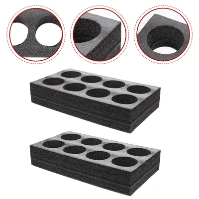 2 Pcs Cola Milk Tea Cup Saucer Foam Holder for Caravan Cupboard Multi-hole Outdoor Tray Takeout