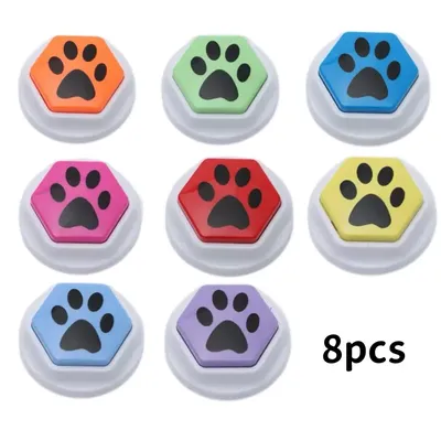 Dog Recordable Talking Sound Button Dog Toy Interactive Voice Buttons For Communication Hexagonal