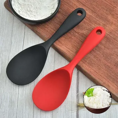 Hanging Silicone Rice Spoon Kitchen Ladle Non-stick Saucepan Electric Rice Cooker Cooking Scoop with
