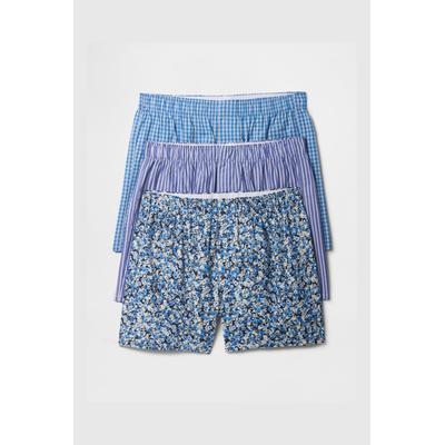 Gap Mens Blue 4" Boxers 3 Pack - Blue
