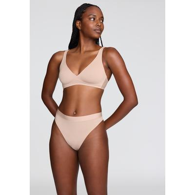 Plus Size Women's The Wireless Plunge - Modal by CUUP in Sand (Size M F-G)