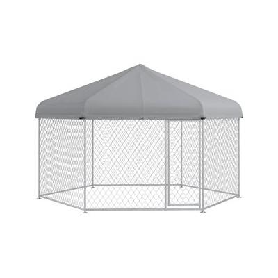 PawHut Medium & Large Dog Outdoor Kennel, 13.4 x 11.5 x 8.8-ft