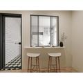 Vetrata scorrevole in Alluminio termolaccato Nero 120 x 130 cm - RAVENA