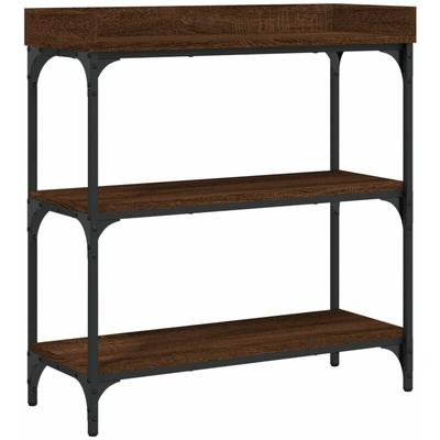 Konsolentisch mit Ablagen Braun Eichen-Optik 75x30x80 cm Vidaxl Image