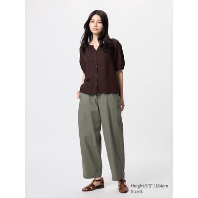 Uniqlo - Linen Cotton Tapered Trousers - Green