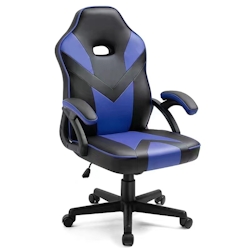 Wellhome Universal-Gaming-Bürostuhl mit Armlehnen, Blau Image