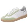 Sneaker RIEKER SPORT "San Diego", Damen, Gr. 39, grün (weiß, mint), Leder, Veloursleder, sportlich, Schuhe, Retro-Sneaker, Freizeitschuh, Halbschuh mit herausnehmbarem Fußbett