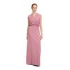 Abendkleid VERA MONT "Vera Mont Abendkleid mit Raffung", Damen, Gr. 48, Normalgrößen, rosa (desert rose), Obermaterial: 95% Polyester, 5% Elasthan. Futter: 100% Polyester., elegant, figurumspielend lang, V-Ausschnitt, ohne Ärmel, Kleider, Materialmix