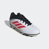 Fußballschuh ADIDAS PERFORMANCE "COPA PURE 3 CLUB KIDS FG/MG", Gr. 38,5, weiß (cloud weiß, lucid rot, core schwarz), Synthetik, sportlich, Schuhe, für Rasenplätze