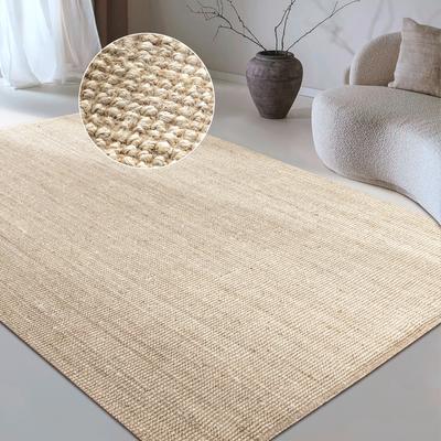 Teppich MY HOME "Avot Juteteppich", beige (naturweiß), B:120cm H:10mm L:170cm, Jute, Teppiche, 100% Jutefaser, Läufer, Esszimmer, Wohnzimmer, Skandi Image