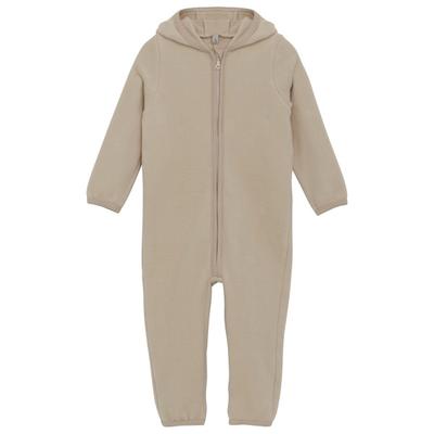 Huttelihut - Kid's Pram Suit Bear Ears Wool Fleece - Overall Gr 98 beige Image