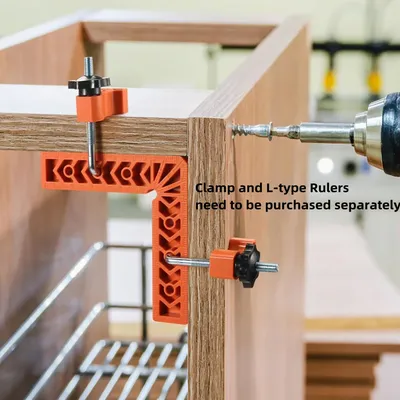 1pcs 90 Degree Clamp Positioning L-type Right Angle Ruler Squares Woodworking Splicing Tools for Cabinets Boxes Woodworking Tool