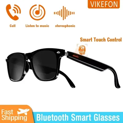 VIKEFON E13 Smart-Brille, Blaulichtfilterung, polarisierte Sonnenbrillengläser, Audio, integriertes Image