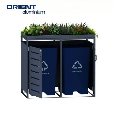 Customized Dustbin Garbage Shed Box Aluminium Bin Enclosure For Outdoor Rubbish Bins