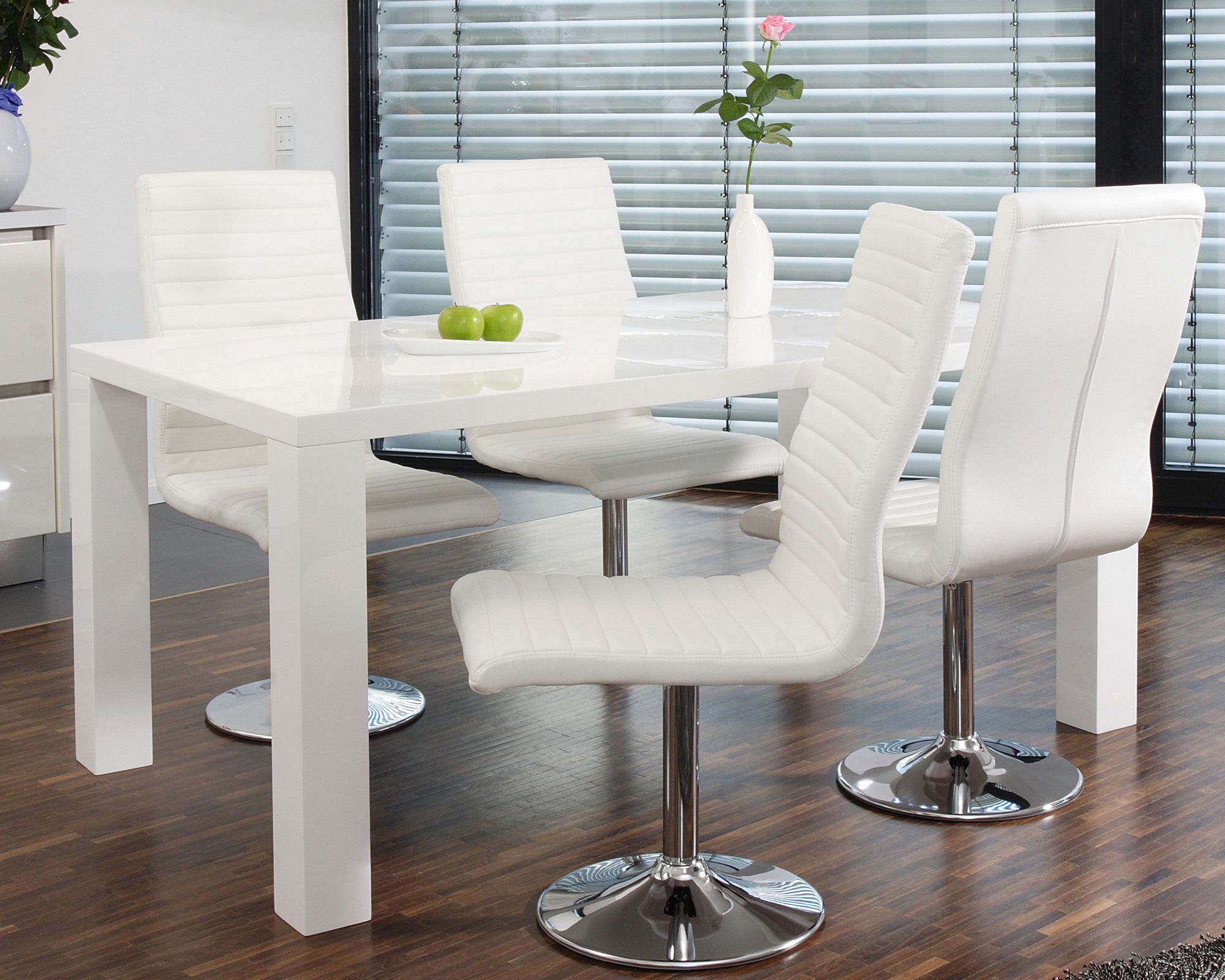 SalesFever »Luke-Lio« Esszimmergruppe weiß Esstisch 180x90 cm Image