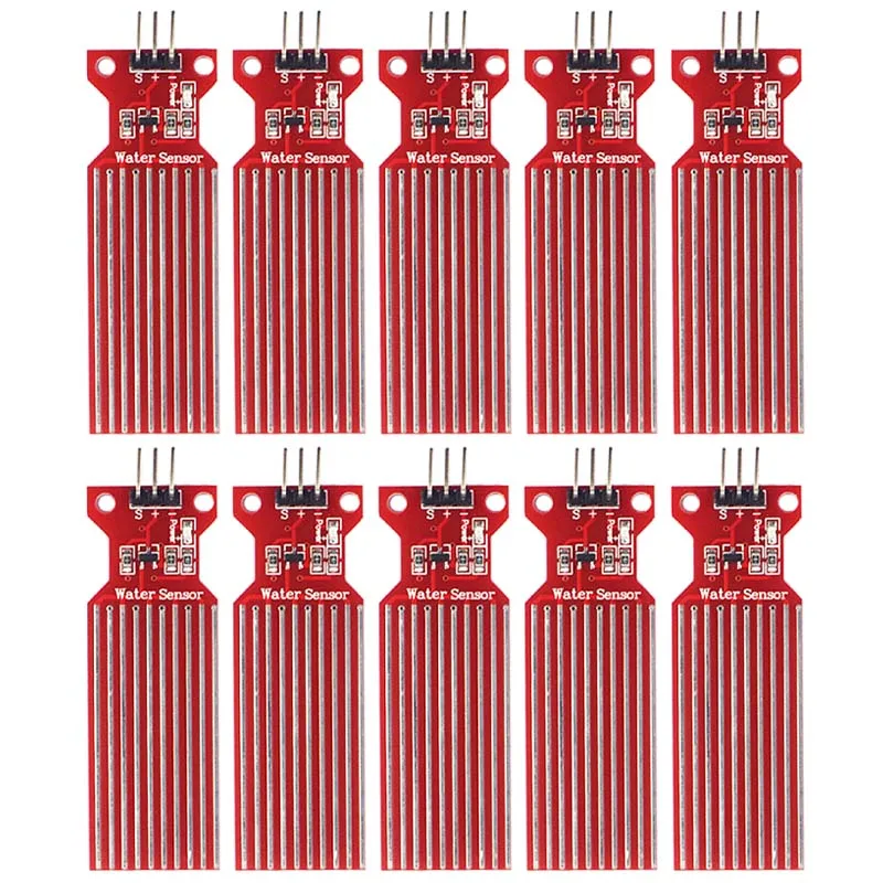 10 stücke DC 3V-5V Regen Wasser Level Sensor Modul Erkennung Flüssigkeit Oberfläche Tiefe Höhe für Arduino DIY Kompatibel Mit UNO MEGA 256 Image