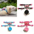 Pet pettorina a righe criceto coniglio fiocco-nodo imbracatura gilet guinzaglio corda di trazione furetti ratti cinghia toracica piccoli guinzagli per animali domestici