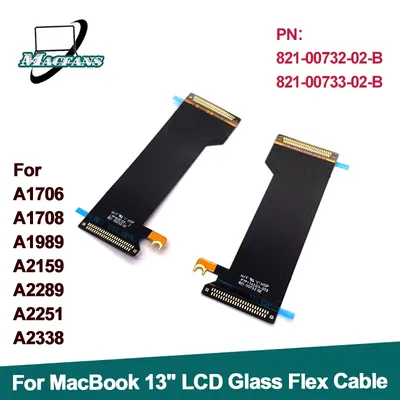 Laptop Glass Cable for MacBook Pro 13" A1706 A1708 A1989 A2159 A2289 A2251 A2338 LCD Screen TCON Flex Cable 821-00732/821-00733