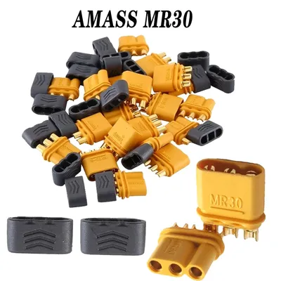 AMASS Plug MR30 Male Female Connector with Sheath For RC Multicopter Airplane Lipo Batter Toy Part