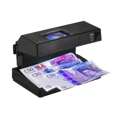 Desktop Counterfeit Bill Detector Cash Currency Banknotes Notes Checker Machine Support Ultraviolet