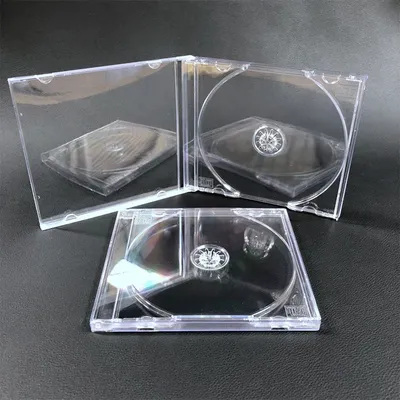 Transparent Plastic Single Piece Disc Case CD Case Thickened CD DVD Disc Box Storage Organizer Box