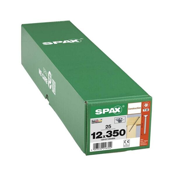 SPAX Holzbauschrauben T50 Senkkopf WIROX 12 x 350 mm 25 Stück Image