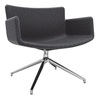 fm Büromöbel Lounge-Sessel »Lodus« mit 4-Sterndrehfuß mit Armlehnen schwarz, 86x42x72 cm Image