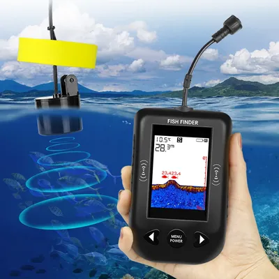 Erchang Portable Fish Finder Water Depth Echo Sounder Handheld Sonar Castable Kayak Boat Fishfinder