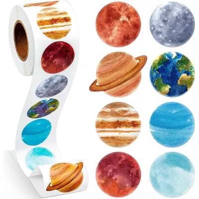 100-500pcs Children Reward Stickers Space Planet Label School Teacher Reward Student Scrapbooking