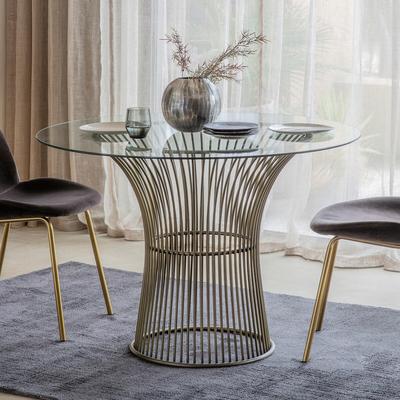 Zeplin Luxe Glass Dining Table (Seats 4)