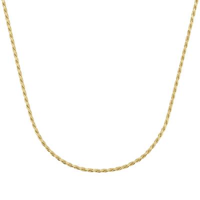 Giorgio Martello Milano - Kette diamantierte Kordelkette, vergoldet, Silber 925 Ketten 1 ct Gold