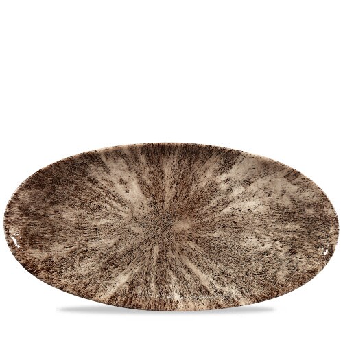 Churchill 6 x Platte Chefs oval 34,7x17,3cm STONE Zircon brown Image