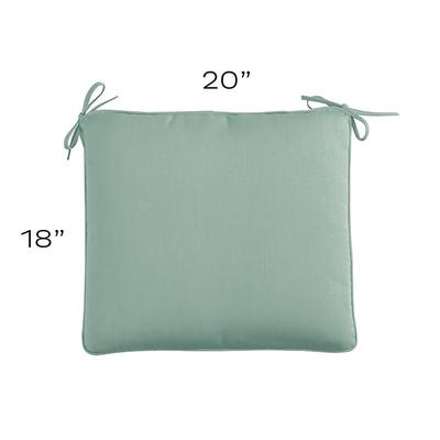 Replacement Chair Cushion - 20x18 - Knife Edge, Canvas Fawn - Ballard Designs