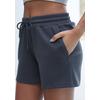 Sweatshorts COPENHAGEN STUDIOS, Damen, Gr. 36/38, N-Gr, grau (dunkelgrau), Sweatware, Obermaterial: 54% Modal, 40% Polyester, 6% Elasthan, unifarben, casual, bequem ca. Mitte Oberschenkel, Hosen, aus hochwertigen Material