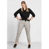 Chinohose SHEEGO "Große Größen", Damen, Gr. 54, Normalgrößen, beige (beigefarben), Obermaterial: 97% Baumwolle, 3% Elasthan, unifarben, casual, lang, Hosen, in Stretch-Qualität