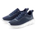 Sneaker JOHN DEVIN "Schnürschuh", Herren, Gr. 45, blau (marine), Obermaterial: 80% Textilmaterial, 20% Lederimitat. Futter: 100% Textilmaterial. Decksohle: 100% Textilmaterial. Laufsohle: 100% Synthetik, unifarben, casual, Schuhe Slip-on-Sneaker,...