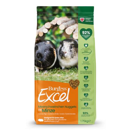 1,75kg Burgess Excel Adult Meerschweinchen-Nuggets mit Minze Meerschweinchenfutter