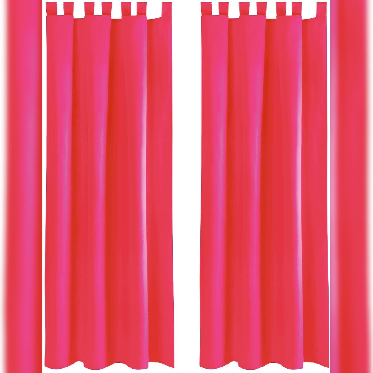Bestlivings 2er Set Dekoschal Ellen,Schlaufe, inkl. Raffhalter & Haken 140 x 245 cm pink - rosa Image