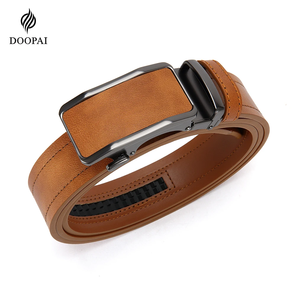 Automatische Schnalle Gürtel für Männer Berühmte Marke Business Gürtel Männer Hochwertige PU Leder Taille Riemen Schwarz Männlichen Jeans Gürtel für Männer Image