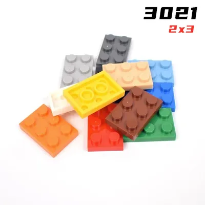 Regenbogen Schwein MOC Kompatibel Baut Partikel 3021 Platte 2x3 Für Bausteine DIY Geschichte Image
