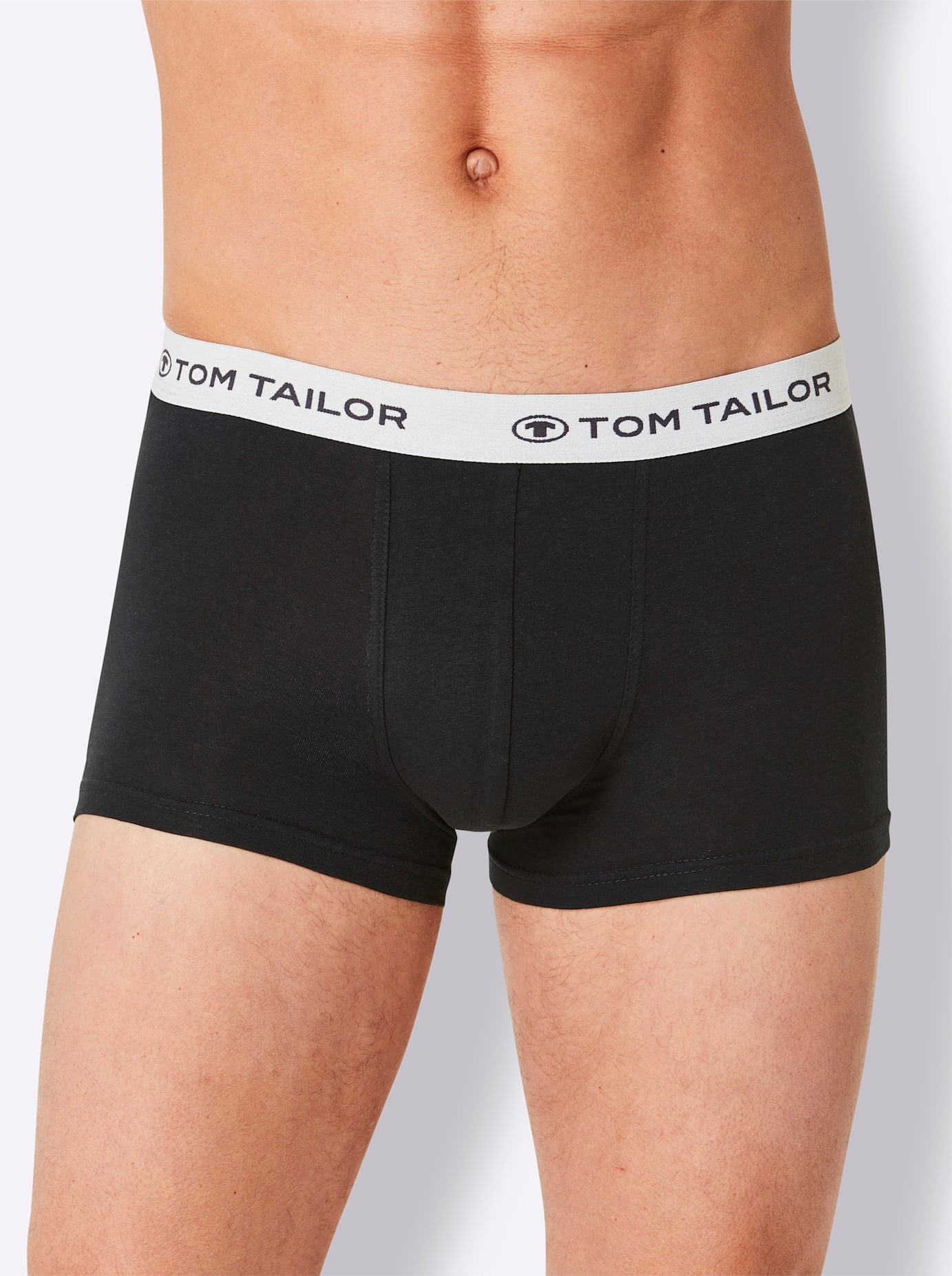 Panty TOM TAILOR, Herren, Gr. 7, 3 Stk., schwarz (schwarz, anthrazit, grau, meliert), 95% Baumwolle, 5% Elasthan, Unterhosen Panty