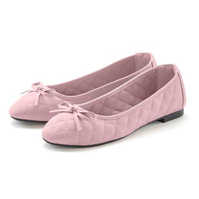 Ballerina LASCANA, Damen, Gr. 43, rosa (rose), Obermaterial: 100% Lederimitat. Futter: 100% Textilmaterial. Decksohle: 1