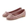 Ballerina LASCANA "Slipper, Schlüpfschuh", Damen, Gr. 44, rosa (rose), Obermaterial: 100% Lederimitat. Futter: 100% Textilmaterial. Decksohle: 100% Textilmaterial. Laufsohle: 100% Synthetik, unifarben, feminin, Schuhe, mit Schleifenapplikation VEGAN