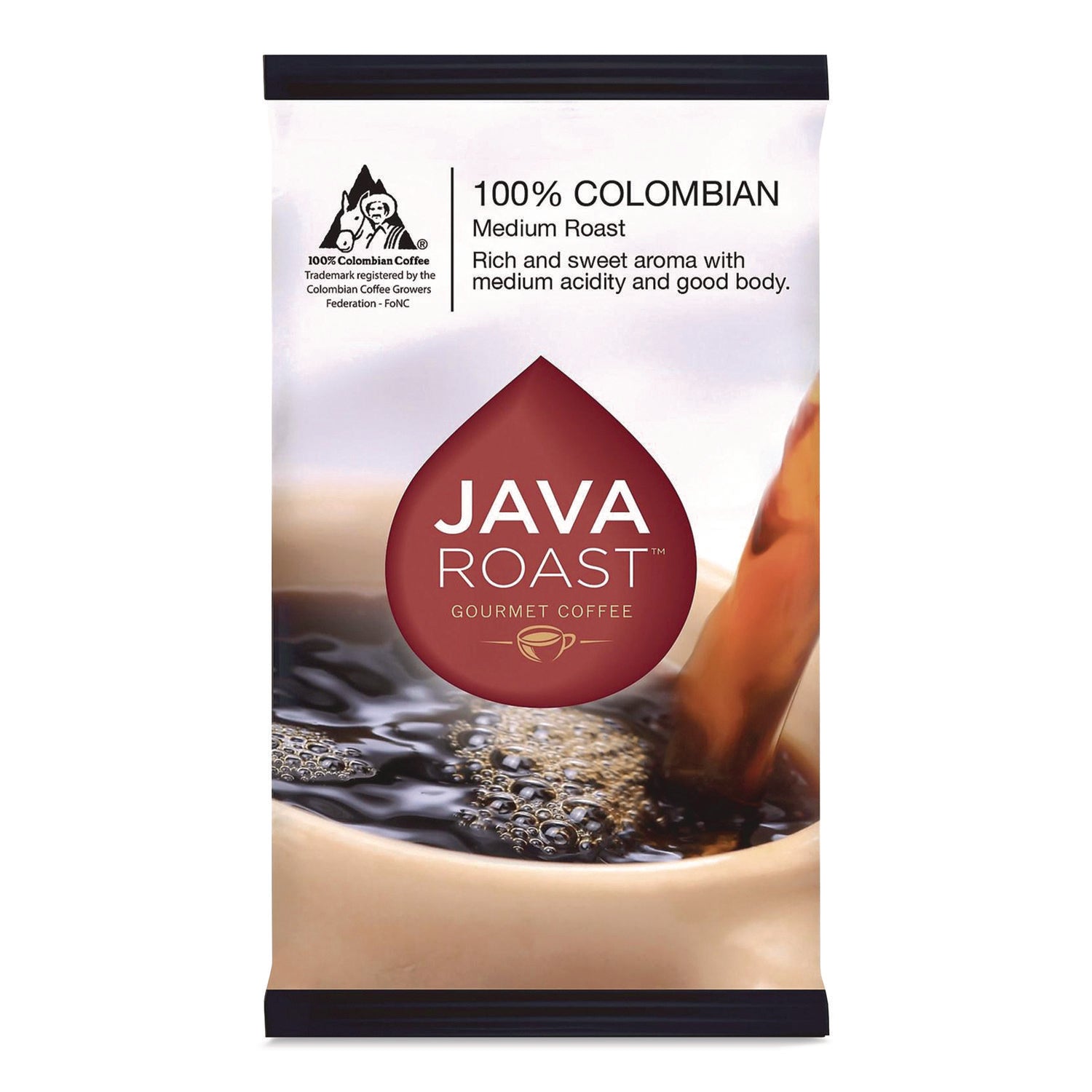 Java Roast Gourmet Coffee Ground Coffee, 100% Columbian, 1.25 oz Packet, 42/Carton (JAV479695) Case of 42 Java Roast™ Gourmet Coffee