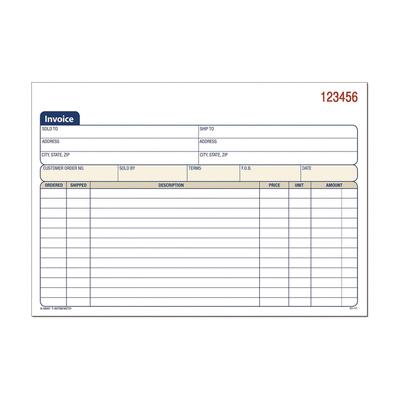 Adams Business Forms Multipart General-Purpose Invoice Pad, Three-Part Carbonless, 7.94 x 5.56, 50 Forms Total (ABFTC5840) Each Adams® General Forms