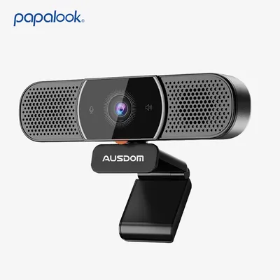 Papalook&AUSDOM AW616 QHD 2K HDR Webcam With AI Microphone Speaker Privacy Cover USB Computer Camera For Conferencing