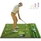 Premium Dual-Turf Golf Mat: Upgraded 5 x 4ft Golf Hitting Mat, Alignment & Angle of Approach Aid